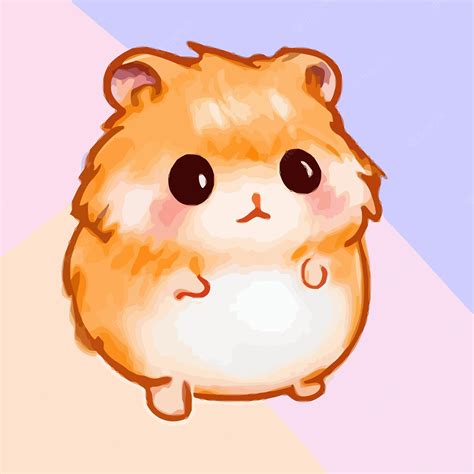 draw cute hamster